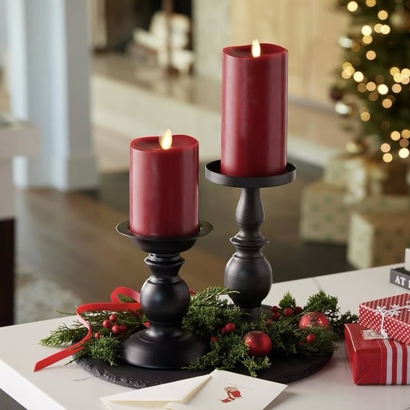 Luminara 3” x 4.5” Unscented Red Pillar. - Picture 3 of 8